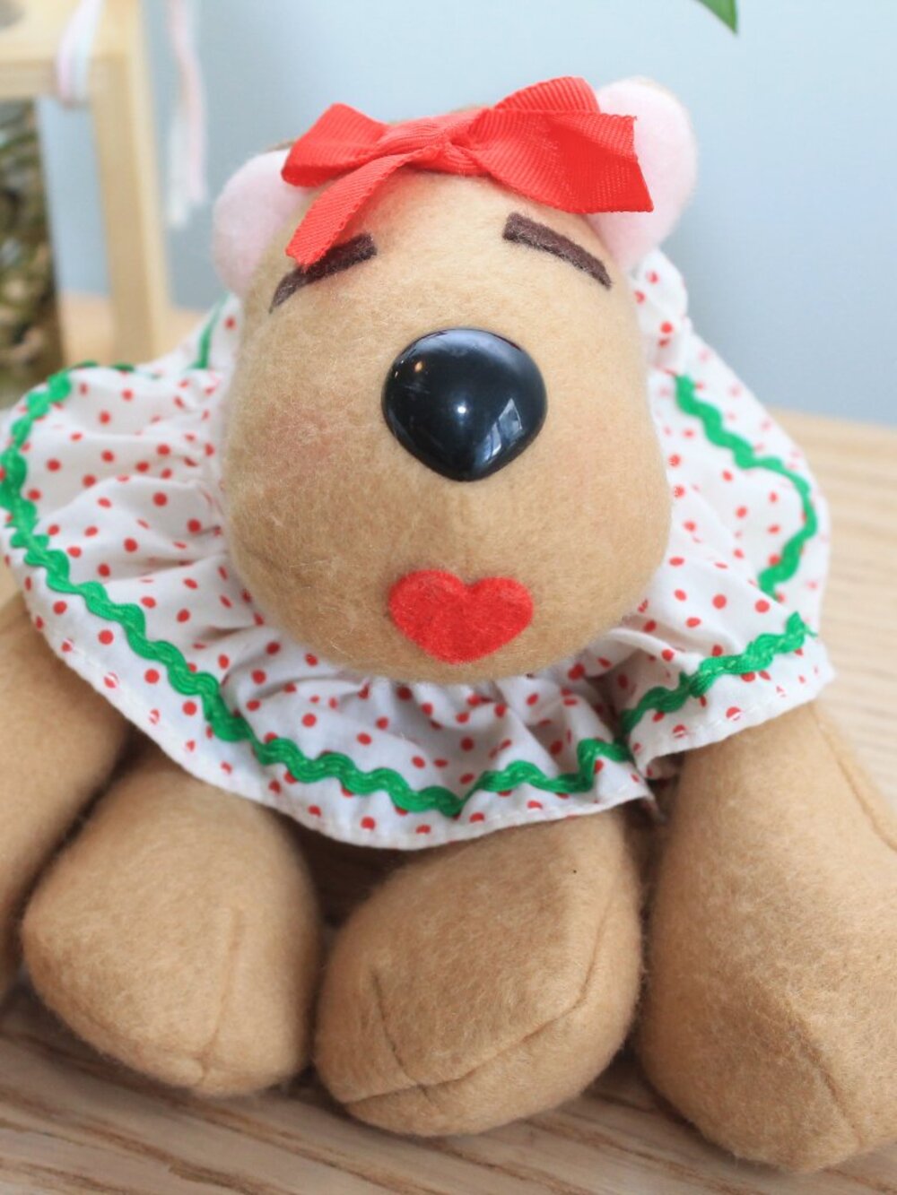 Vintage 1984 Hallmark Rhonda the Reindeer Plush Christmas Toy  - mint condition